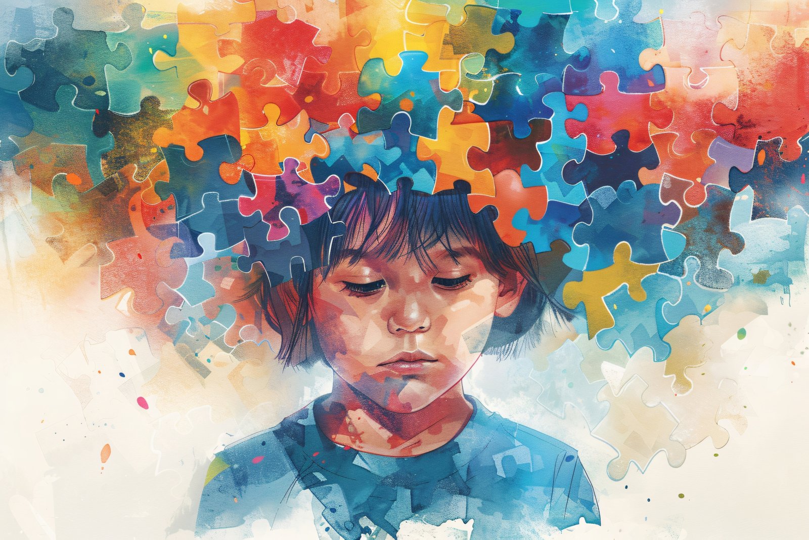 autism day with colorful portrait scaled